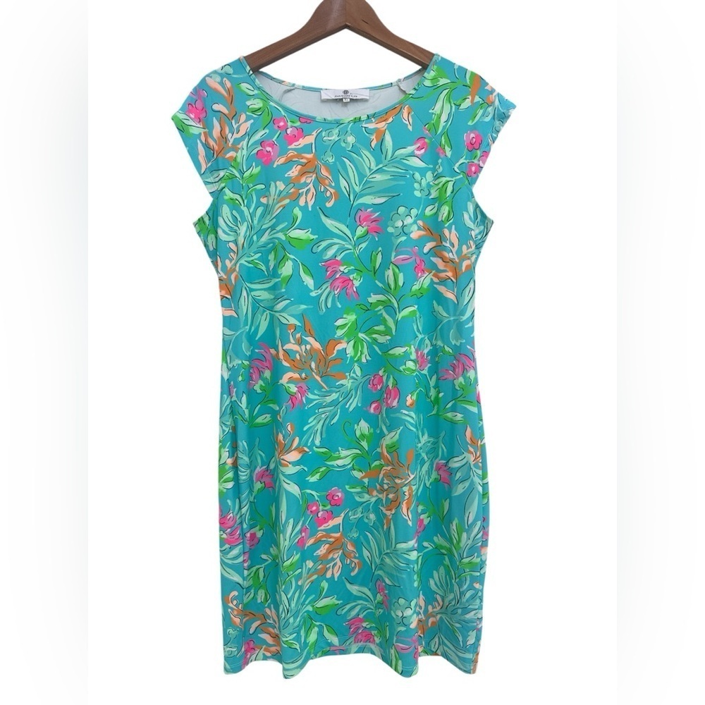 Jean-Pierre Klifa Paris Floral Print Cap Sleeve Dress Size XL